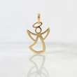 Dije Angel Silueta 0.45 g / 3/4 in Oro Amarillo 18K
