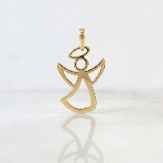 Dije Angel Silueta 0.45 g / 3/4 in Oro Amarillo 18K