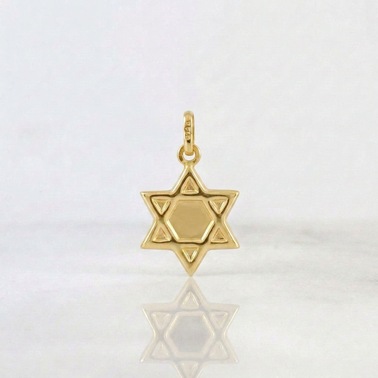 Dije Estrella de David 0.5g / 3/4 in Oro Amarillo 18K