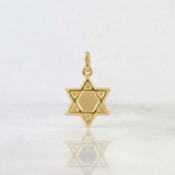 Pendant Star of David 0.5g / 3/4 in Yellow Gold 18K