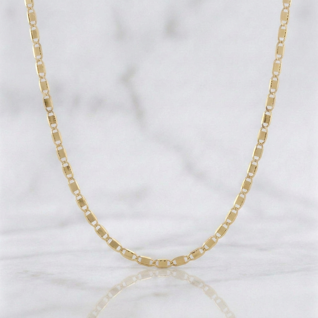 Flat Mariner Chain 1.8g / 20 in / 1.5mm 18K Yellow Gold