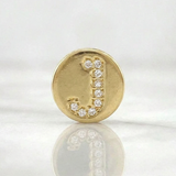 Pendant Charm Letter J 1.55gr / 1/2 in / Yellow Gold 18K