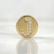 Pendant Charm Letter J 1.5gr / 1/2 in / Yellow Gold 18K