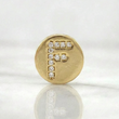 Dije Herraje Letra F 1.35gr / 1/2 in / Oro Amarillo 18K ©