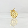 Dije Letra C Marco Bordeado 0.6g / 3/4 in Oro Amarillo 18K