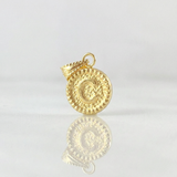 Pendant Letter C Framed Border 0.55g / 3/4 in Yellow Gold 18K