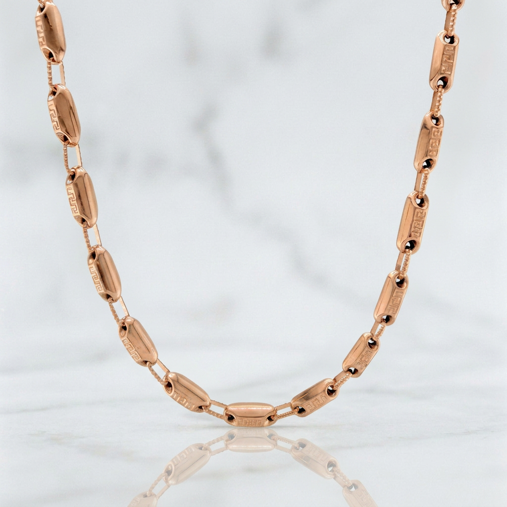 Rustic Tribal Chain 16.5g / 28 in / 3.5mm 18K Rose Gold %