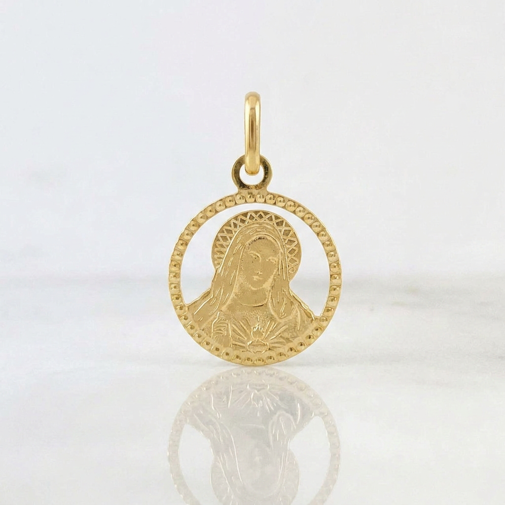 Dije Virgen María 0.7g / 3/4 in Oro Amarillo 18K