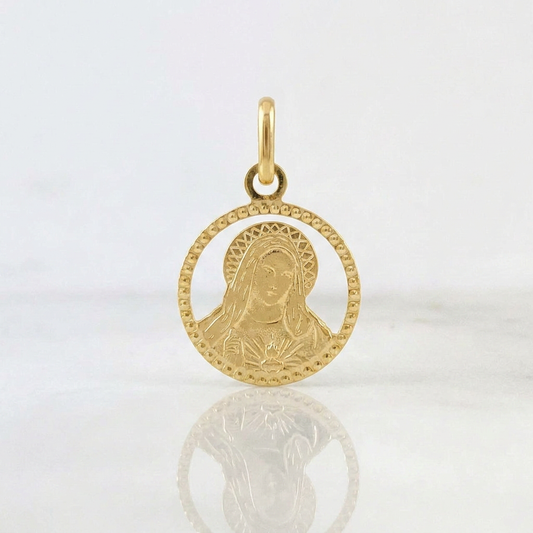 Pendant Virgin Mary 0.7g / 3/4 in Yellow Gold 18K