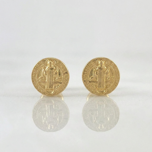 Stud Earrings San Benito 0.85 g / in / 5 mm Yellow Gold 18K