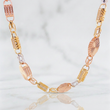Diamond Cut Rustic Rectangular Cylinder Chain 51.7g / 28 in / 5.5mm Three Golds 18K