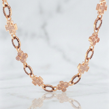 Cadena Rustico Cruz Trebol 51.65g / 28 in / 8.9mm Oro Rosa 18K