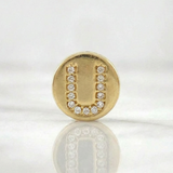 Pendant Charm Letter U 1.35gr / 1/2 in / Yellow Gold 18K