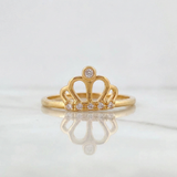 Crown Ring 1.2g / T6 1/2 Yellow Gold 18K