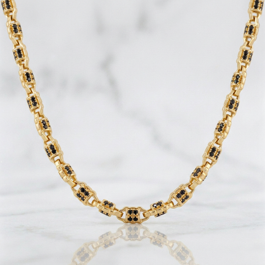 Cadena Rustica Cilindros 53g / 26 in / 5mm Oro Amarillo 18K