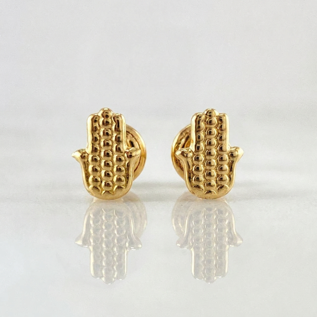 Topos Mano Hamsa 0.55gr / 7.1mm Oro Amarillo 18K