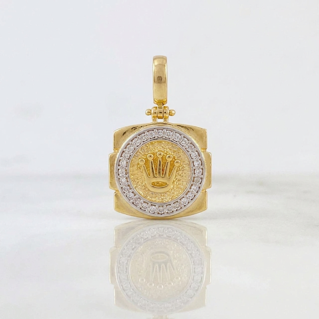 Pendant Crown 2.8g / 1 in Two-Tone Yellow White Gold 18K