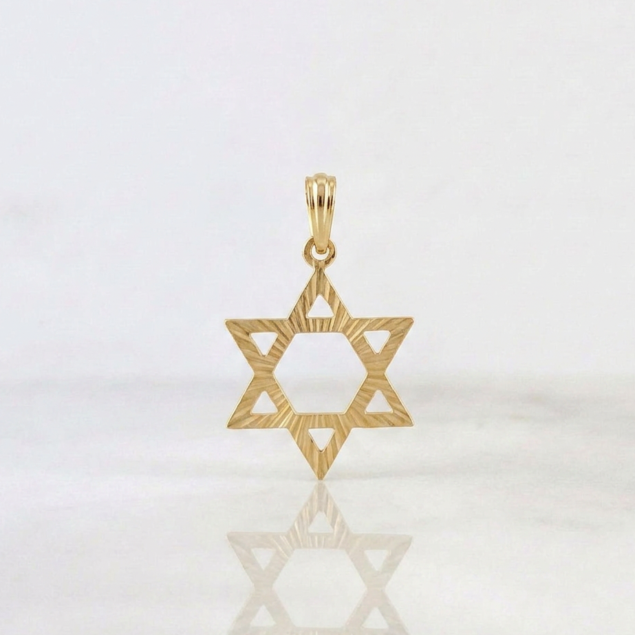 Dije Estrella David 0.8g / 3/4 in Oro Amarillo 18K