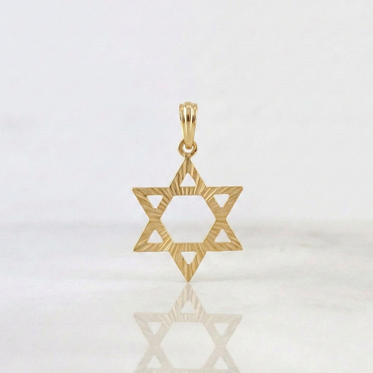 Dije Estrella David 0.8g / 3/4 in Oro Amarillo 18K