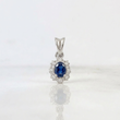 Halo Pendant Sapphire 0.85gr / 1/2 in / White Gold 18K %