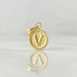 Pendant Letter V Framed Border 0.6g / 3/4 in 18K Yellow Gold
