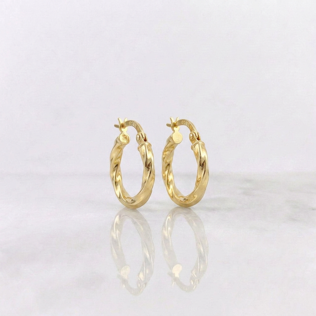 Candongas Kari 1.05g / 3/4 in Oro Amarillo 18K