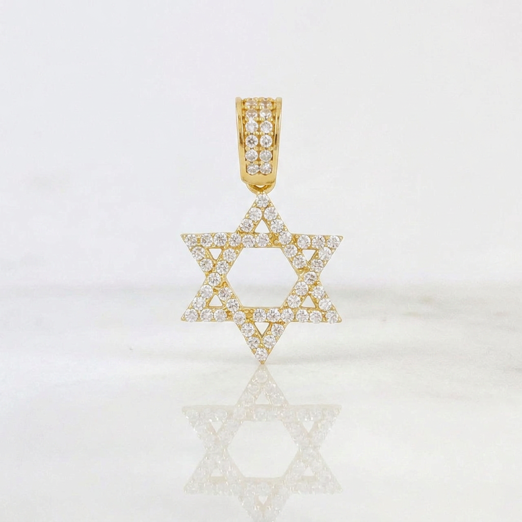 Dije Estrella de David 1.5g / 3/4 in Oro Amarillo 18K