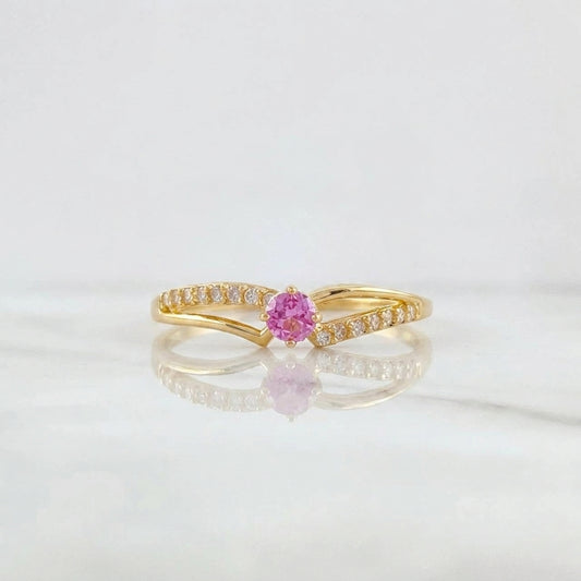 Anillo Solitario Entrelazado 1.15g / T5 1/2 Oro Amarillo 18K