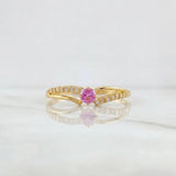 Intertwined Solitaire Ring 1.15g / T5 1/2 Yellow Gold 18K