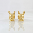 Stud Earrings Rabbit 0.6g / in / 6.4mm Yellow Gold 18K