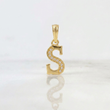 Pendant Italic Letter S 1g / 3/4 in 18K Yellow Gold
