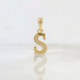 Pendant Italic Letter S 1g / 3/4 in 18K Yellow Gold