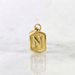 Dije Marco Letra N 0.3 g / 1/2 in Oro Amarillo 18K