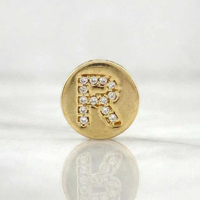 Pendant Charm Letter R 1.45gr / 1/2 in / Yellow Gold 18K