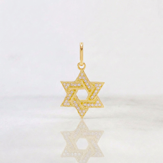 Dije Estrella De David 1.1 g / 3/4 in Oro Amarillo 18K
