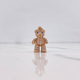 Pendant Articulated Bear 4.65gr / 3cm / White Blue Zircons Rose Gold &