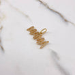 Pendant Mom 2.4gr / 3cm / White Zircons Yellow Gold $