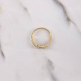 Ring Fe 2.15gr / T6 1/2 / White Zircons Yellow Gold $