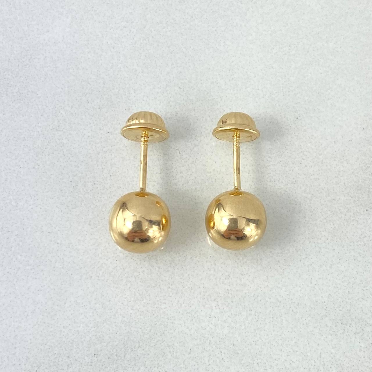 Topos Bola 0.8gr / 7mm Lisa Oro Amarillo 18K &