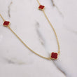 Espiga Chain Clover 3.8gr / 40cm / 2mm White Resin Vinotinta Yellow Gold $