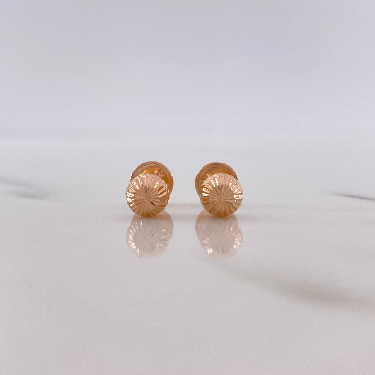 Topos Bola 0.55gr / 5mm Diamantada Oro Rosa &