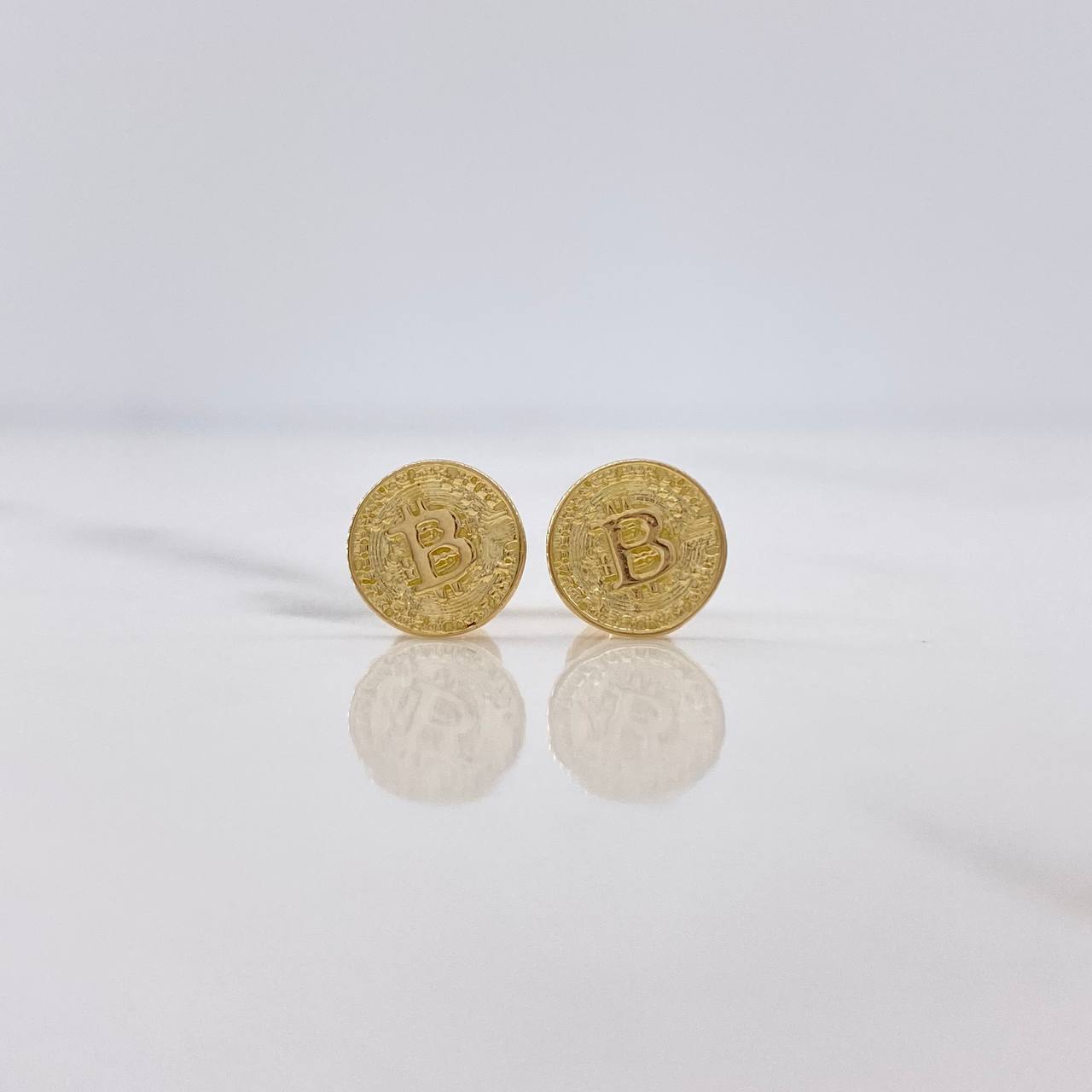 Stud Earrings Seal B 1.1gr / Yellow Gold &