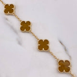 Classic Link Bracelet 12.75gr / 17cm / 2mm Tiger Eye Yellow Gold  &
