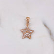 Pendant Star 1.25gr / 2.2cm / White Zircons Rose Gold $