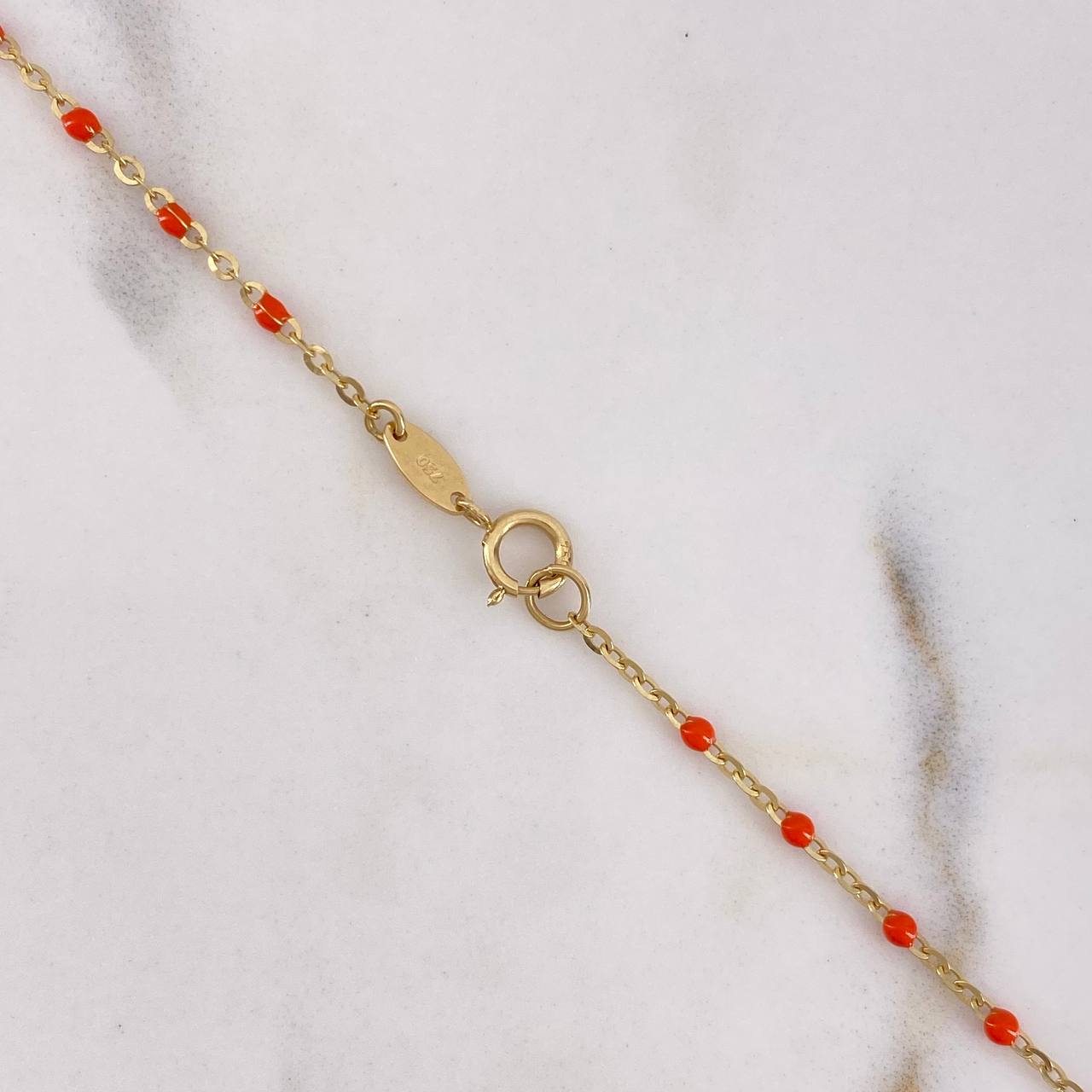 Classic Link Chain Cross 1.95gr / 45cm / 1mm Beads Yellow Gold +3 18K &