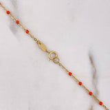 Classic Link Chain Cross 1.95gr / 45cm / 1mm Beads Yellow Gold +3 18K &