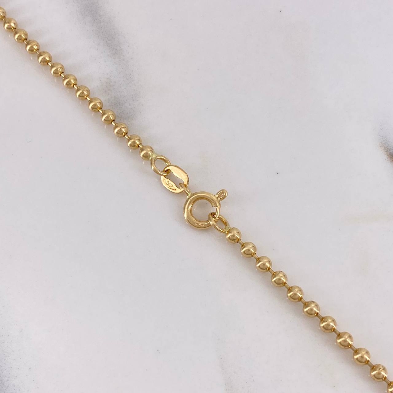 Cadena Militar 10.85gr / 40cm / 2mm Oro Amarillo +3 18K $