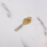 Herraje Raqueta 2.2gr / 3.5cm / Circones Blancos Dos Oros Amarillo Blanco 18K $