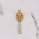Herraje Raqueta 2.2gr / 3.5cm / Circones Blancos Dos Oros Amarillo Blanco 18K $