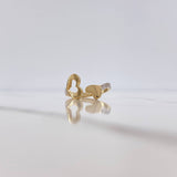 Heart Hug Ring 2.05gr / Size 5 3/4 / White Zircons Two 18K Yellow and White Gold $